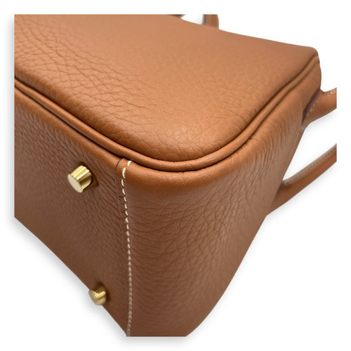 Lindy II Mini Gold in Clemence, Gold hardware