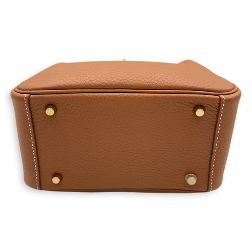 Lindy II Mini Gold in Clemence, Gold hardware