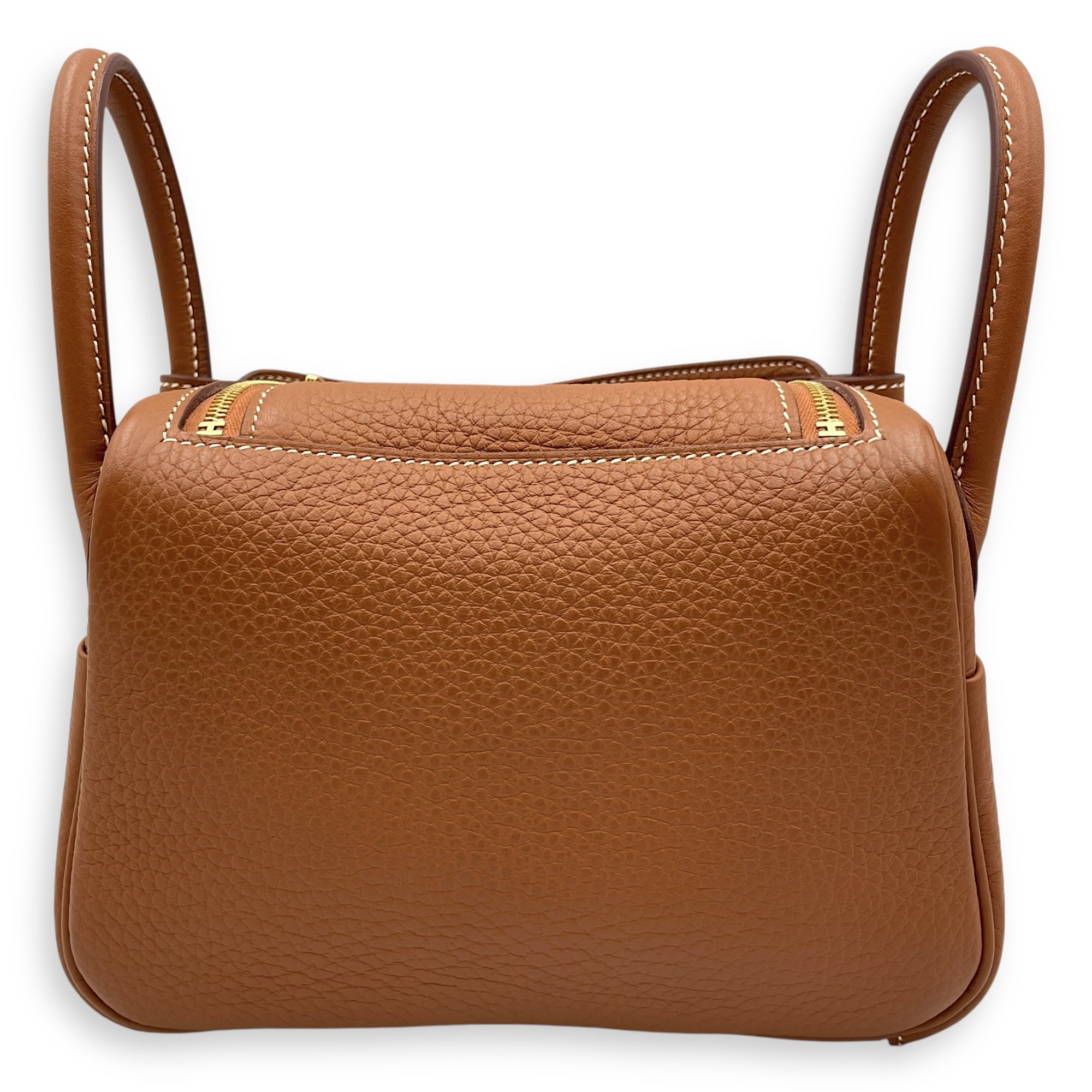 Lindy II Mini Gold in Clemence, Gold hardware