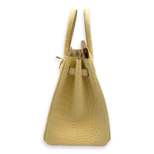 Birkin 25 Vanille in Matte Alligator, Gold hardware