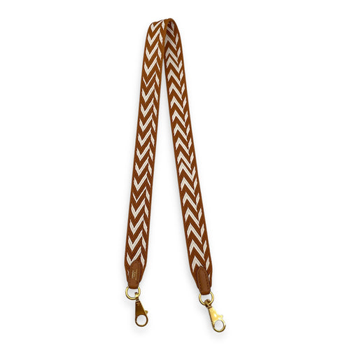 Sangle Cavale 25mm by 70cm Gold Bag Accessory in Swift, Gold hardware