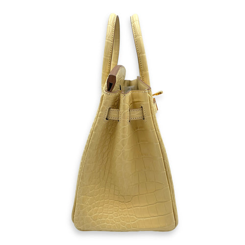 Birkin 25 Vanille in Matte Alligator, Gold hardware