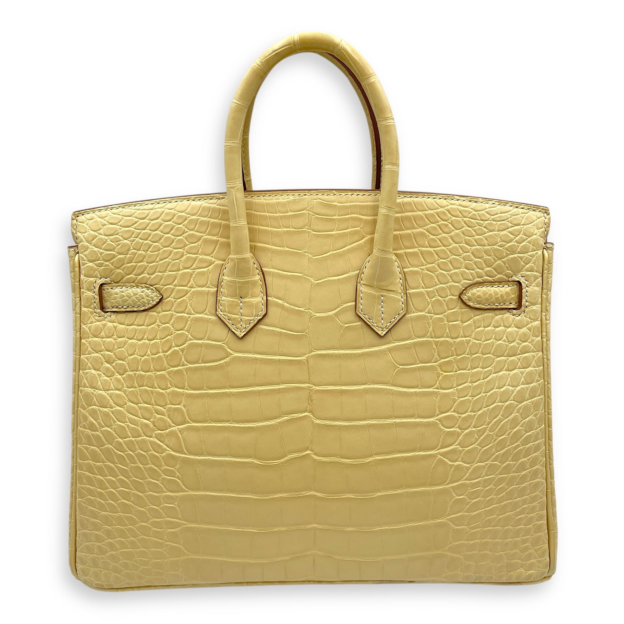 Birkin 25 Vanille in Matte Alligator, Gold hardware