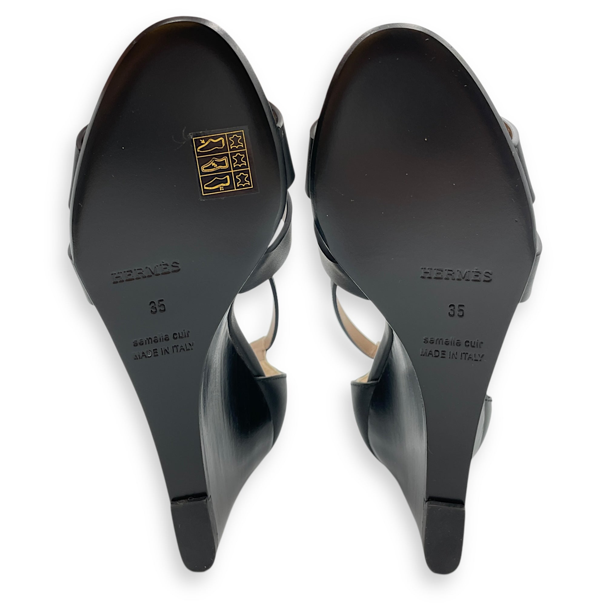 Legend 35 Black Sandals in Calfskin