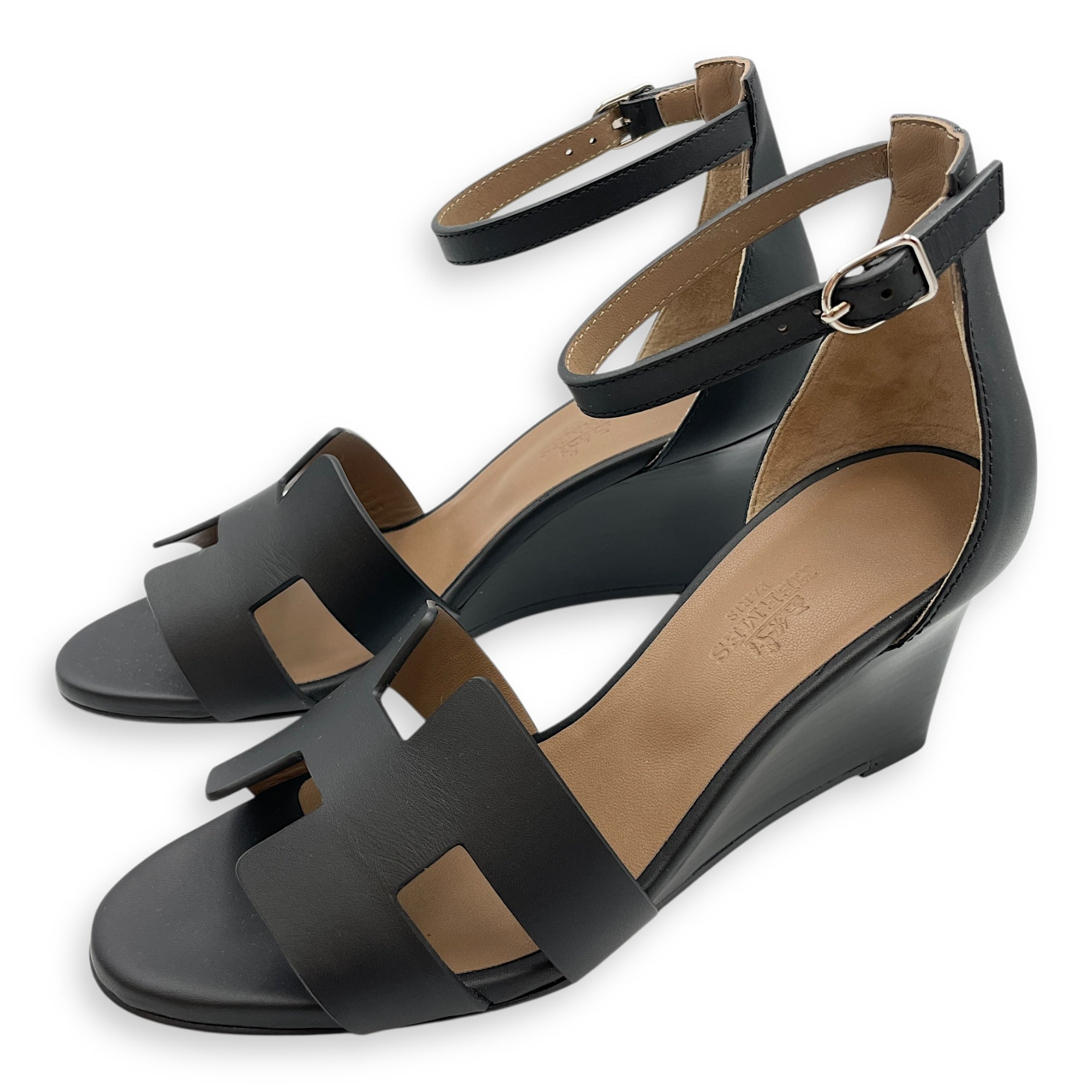 Legend 35 Black Sandals in Calfskin