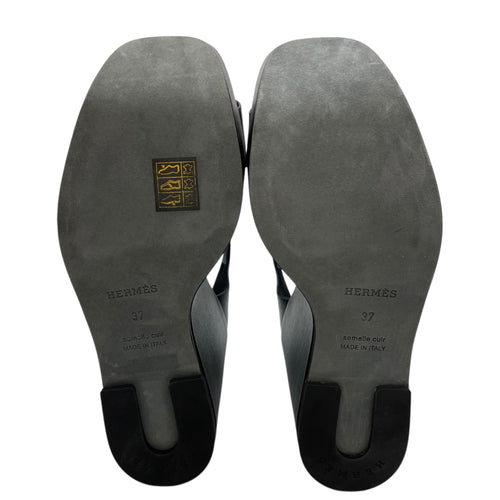Hilda 80 37 Black Sandals in Calfskin, Palladium hardware