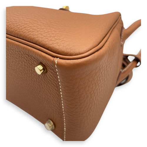 Lindy II Mini Gold in Clemence, Gold hardware