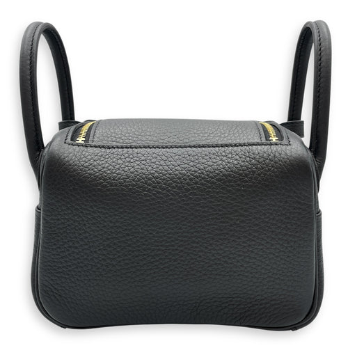 Lindy II Mini Black in Clemence, Gold hardware
