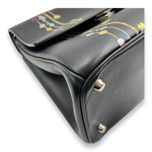 Dior Spring/Summer 2015 Collection Black Top Handle Bag in Calfskin, Silver hardware