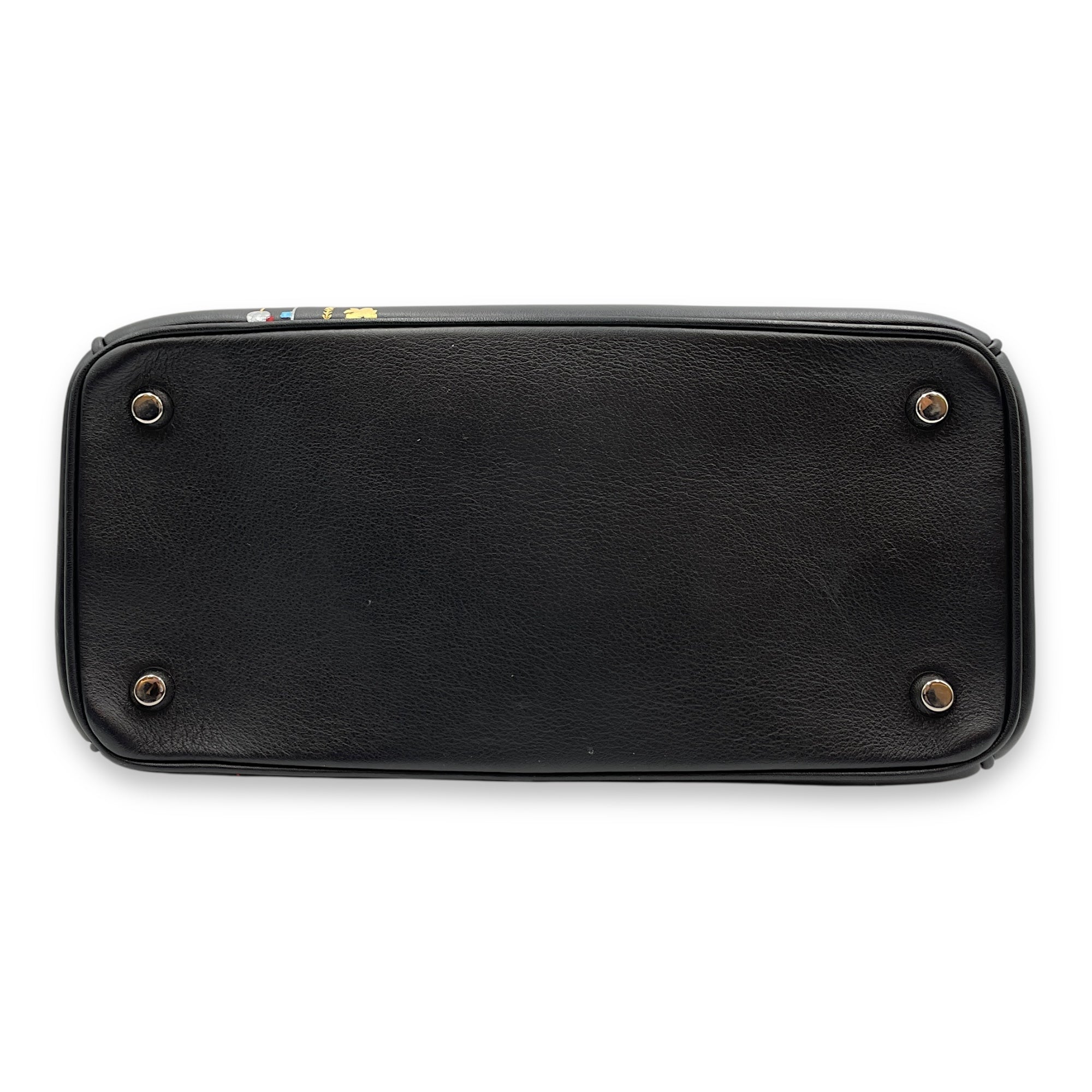 Dior Spring/Summer 2015 Collection Black Top Handle Bag in Calfskin, Silver hardware