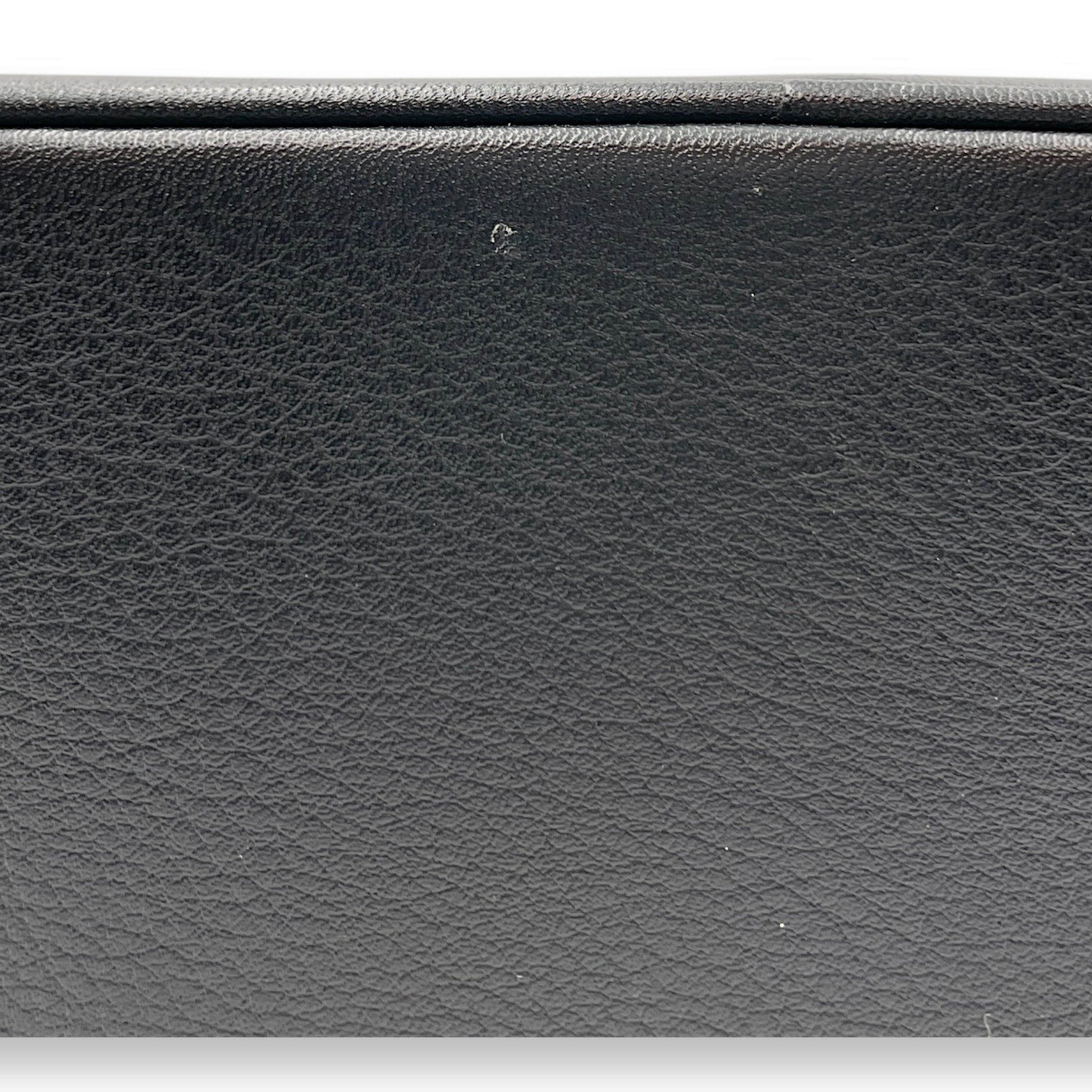 Dior Spring/Summer 2015 Collection Black Top Handle Bag in Calfskin, Silver hardware