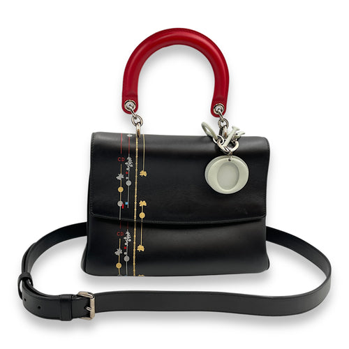 Dior Spring/Summer 2015 Collection Black Top Handle Bag in Calfskin, Silver hardware