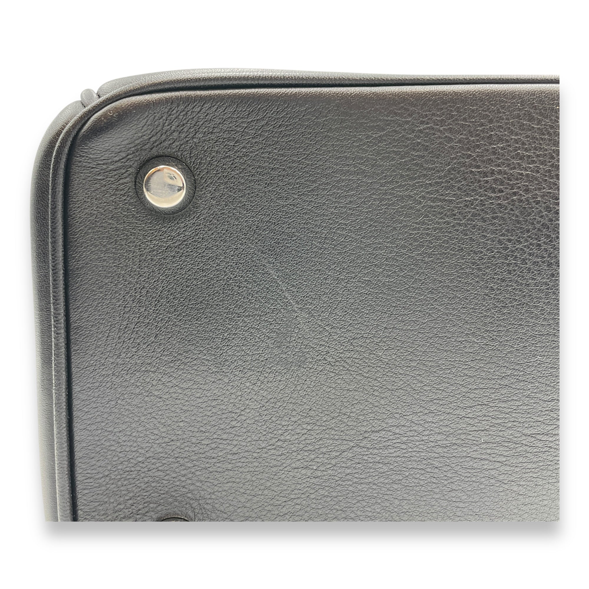 Dior Spring/Summer 2015 Collection Black Top Handle Bag in Calfskin, Silver hardware