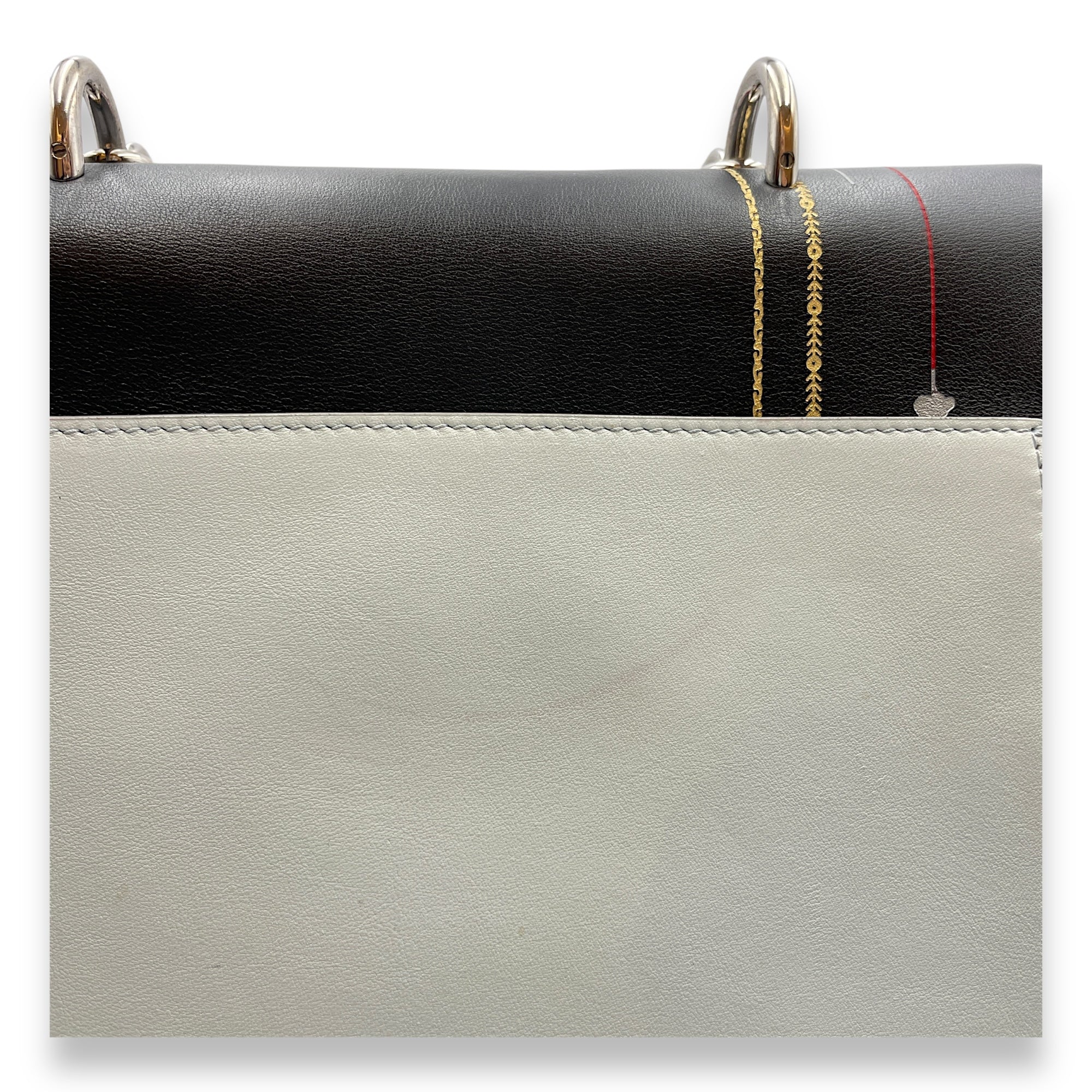 Dior Spring/Summer 2015 Collection Black Top Handle Bag in Calfskin, Silver hardware