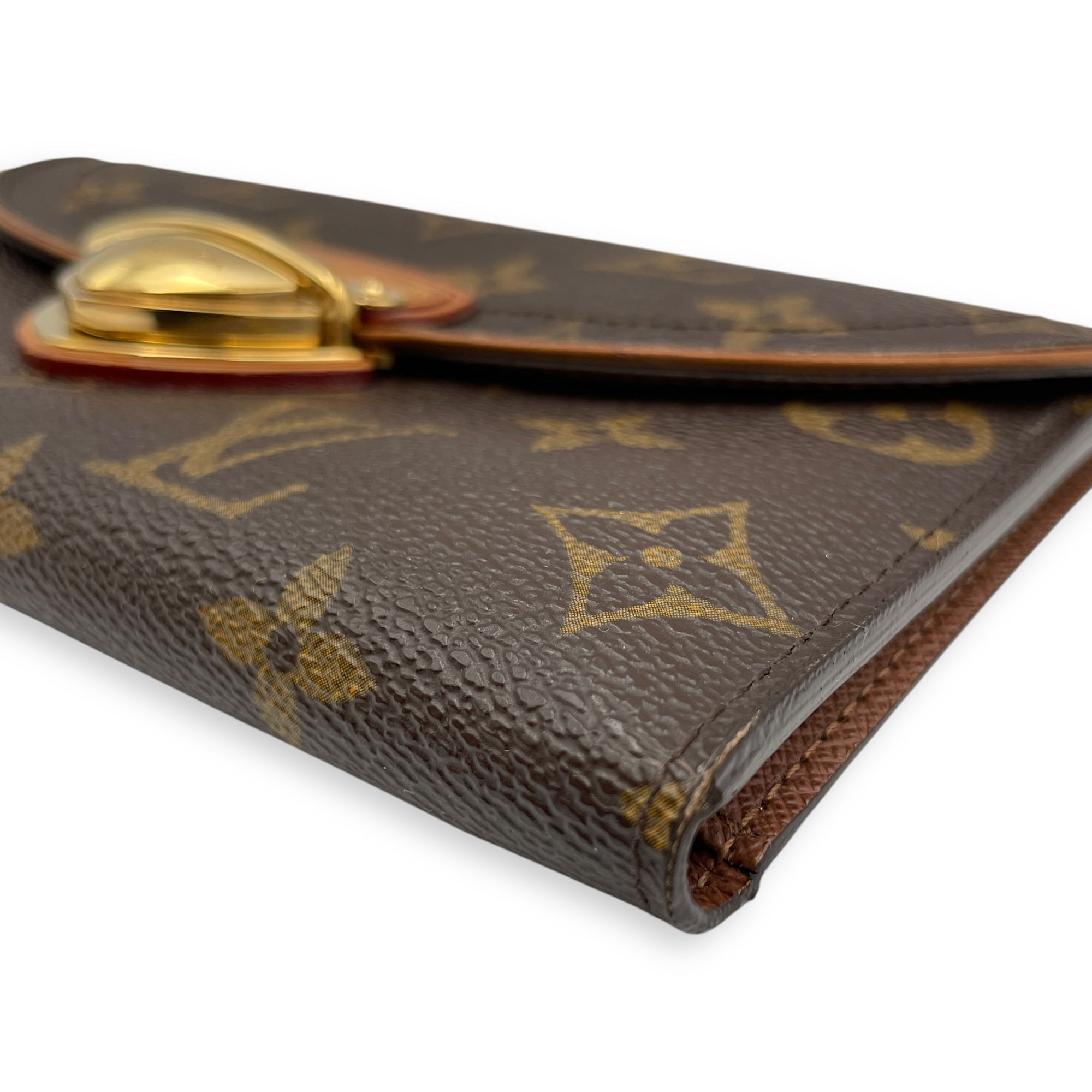 Monogram Eugenie Long Wallet in Coated Canvas, Gold hardware