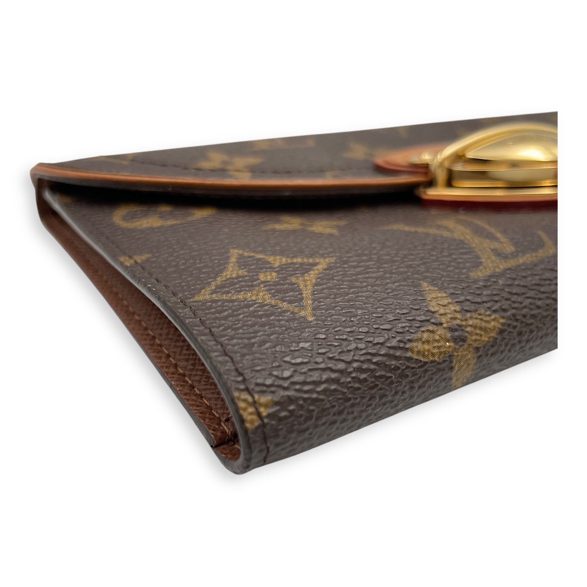 Monogram Eugenie Long Wallet in Coated Canvas, Gold hardware