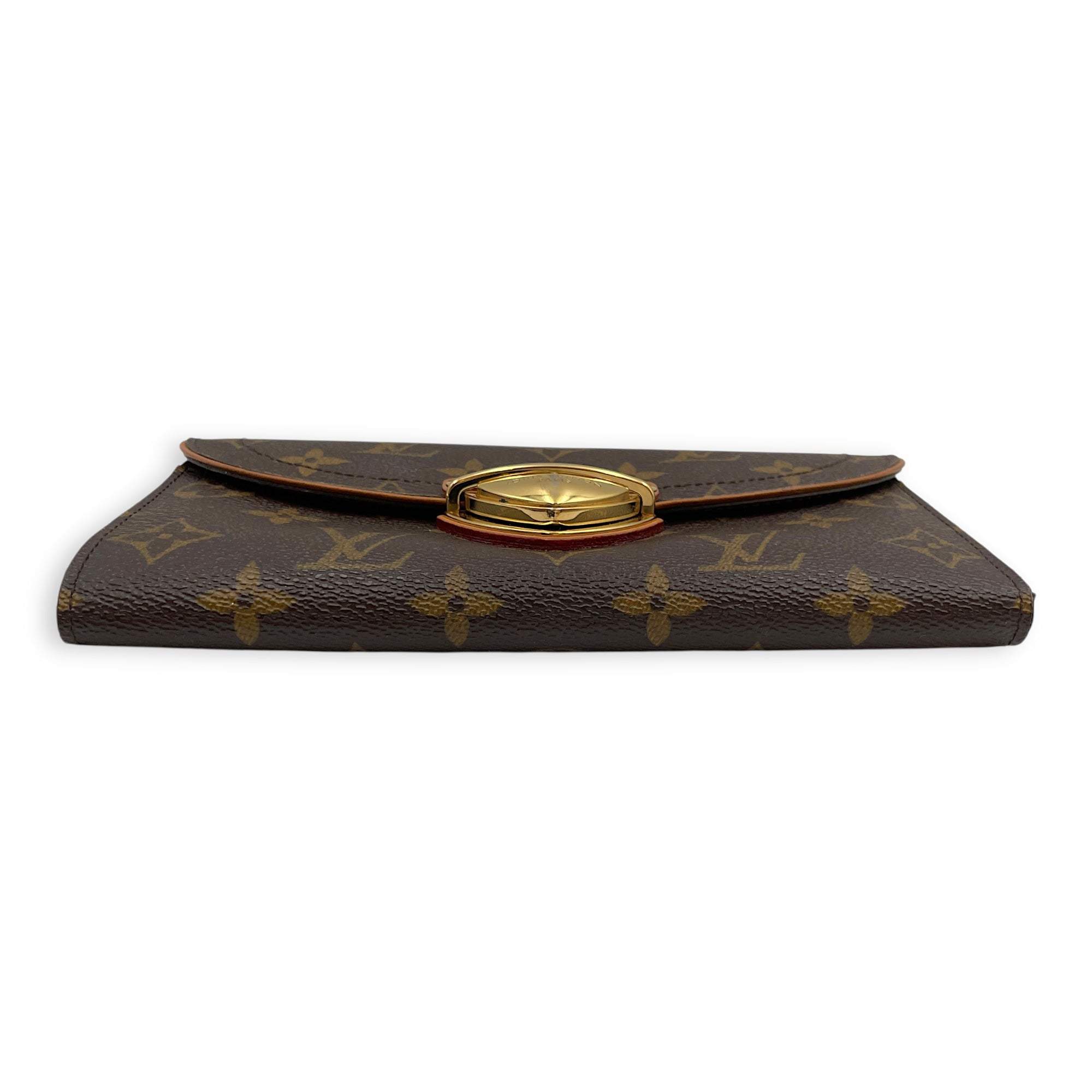 Monogram Eugenie Long Wallet in Coated Canvas, Gold hardware
