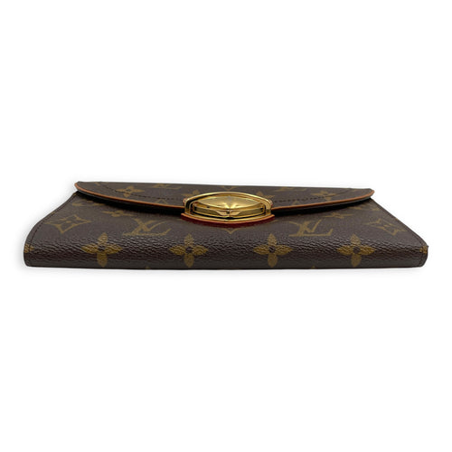 Monogram Eugenie Long Wallet in Coated Canvas, Gold hardware