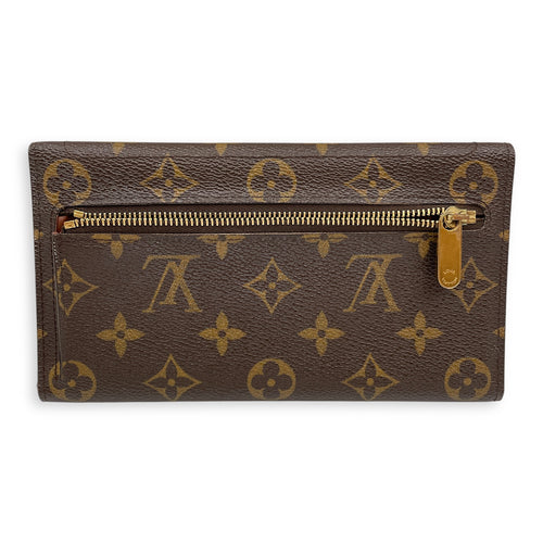 Monogram Eugenie Long Wallet in Coated Canvas, Gold hardware