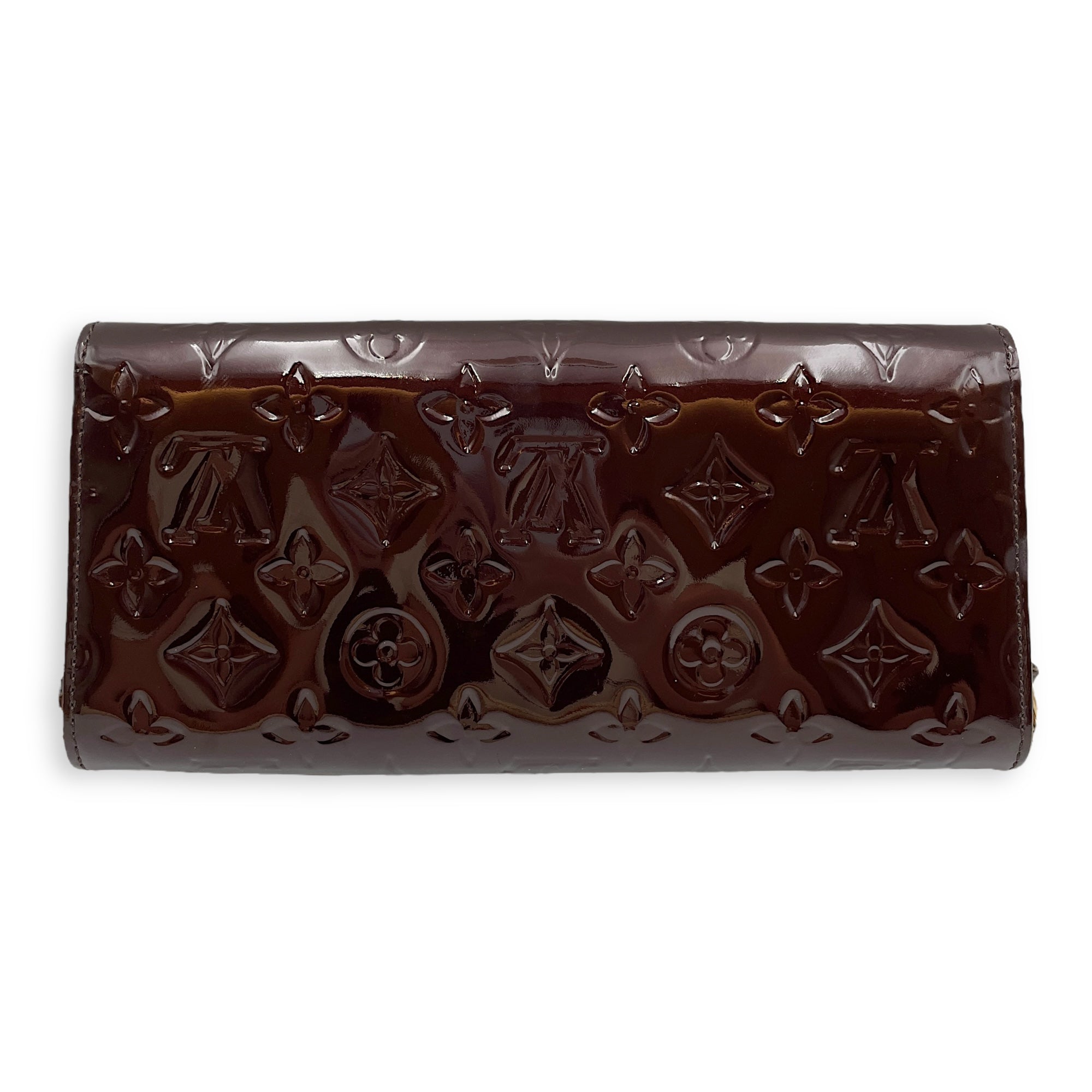 Sunset Boulevard Amarante Clutch/Shoulder Bag in Patent Leather, Gold hardware