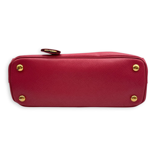 Lux Pink Top Handle Bag in Saffiano Leather, Gold hardware