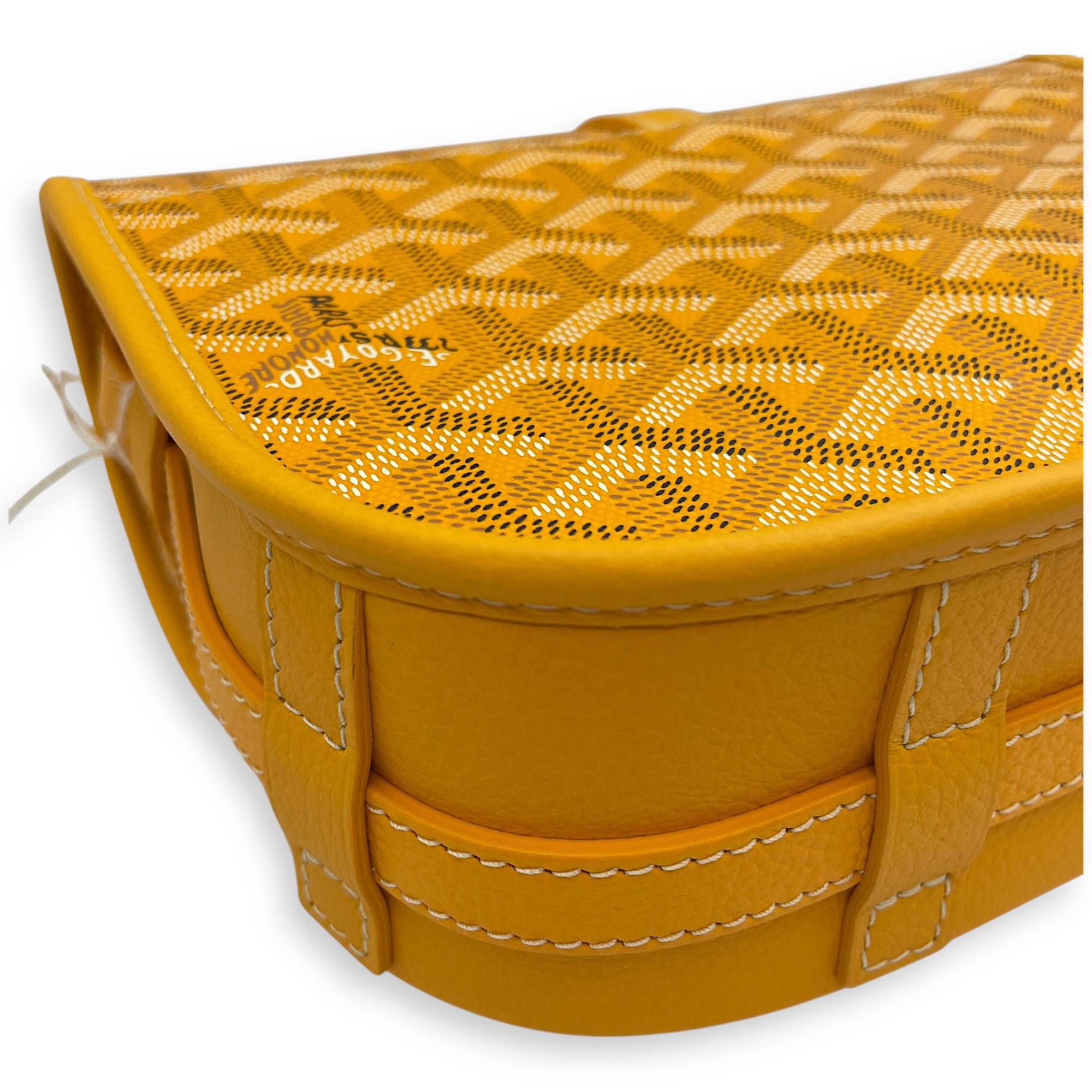 Belvedere PM Yellow Crossbody Bag in Canvas, Silver hardware