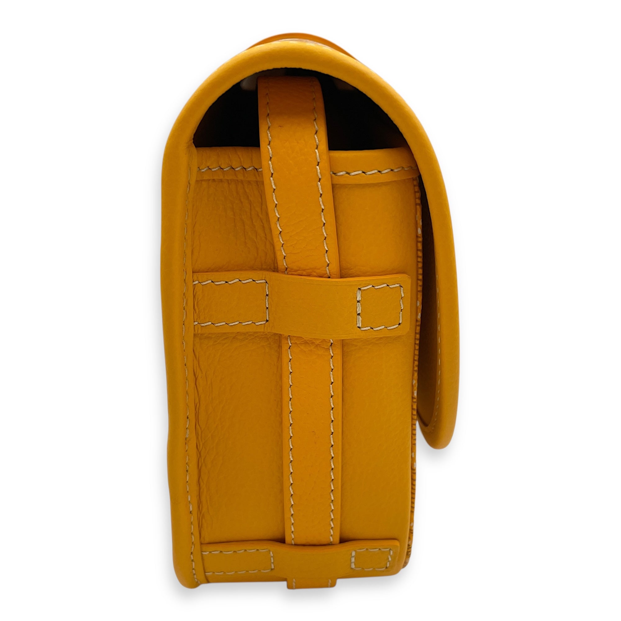 Belvedere PM Yellow Crossbody Bag in Canvas, Silver hardware