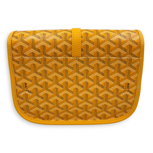 Belvedere PM Yellow Crossbody Bag in Canvas, Silver hardware