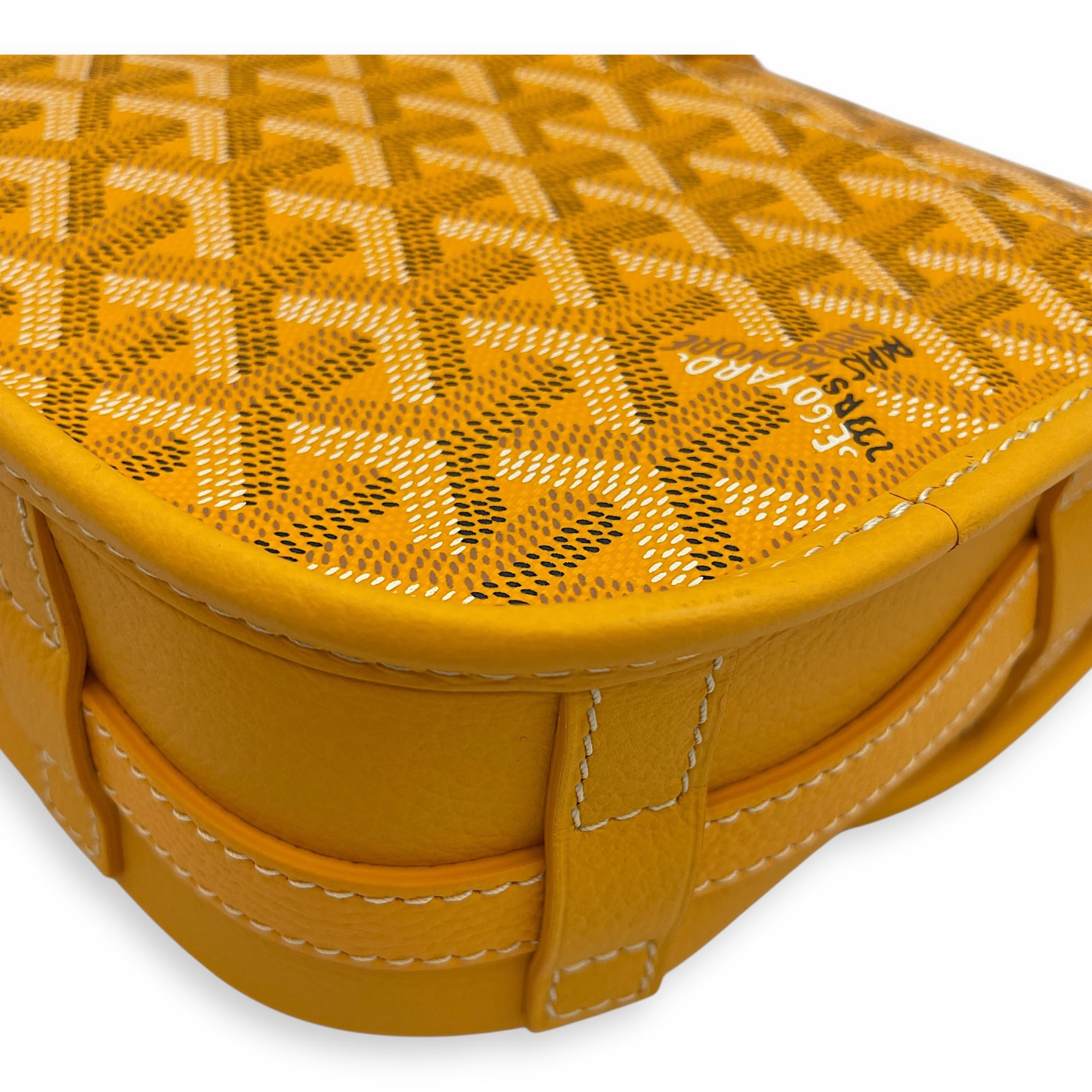Belvedere PM Yellow Crossbody Bag in Canvas, Silver hardware