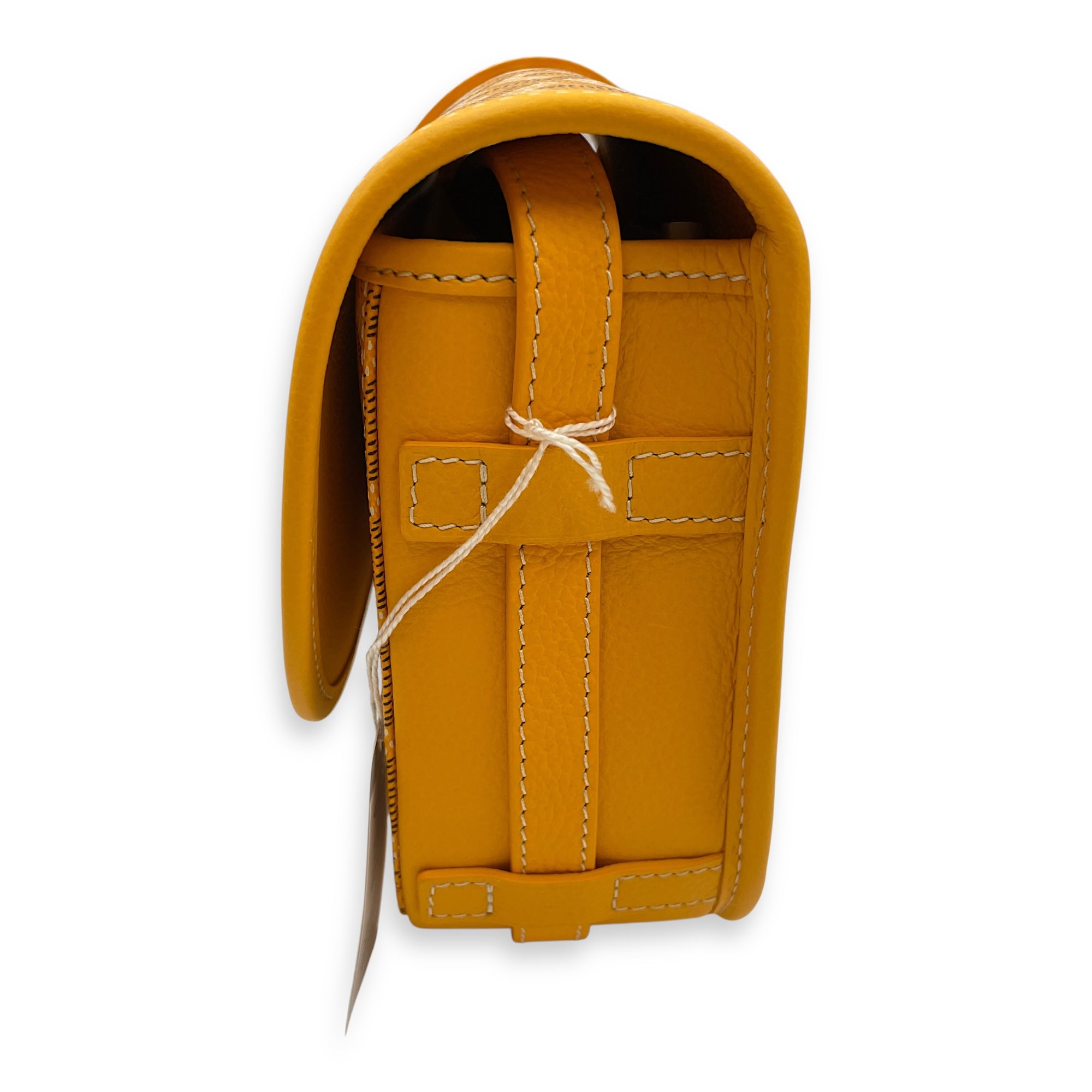 Belvedere PM Yellow Crossbody Bag in Canvas, Silver hardware