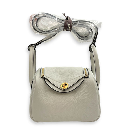 Lindy II Mini Blue in Clemence, Gold hardware
