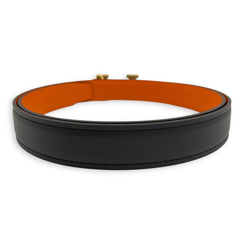 Mini H 24cm x 80cm Black/Orange Belt Kit in Epsom/Swift, Gold hardware