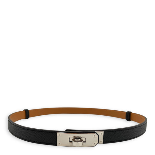 Kelly Pocket 18 Black Belt in Epsom, Palladium hardware