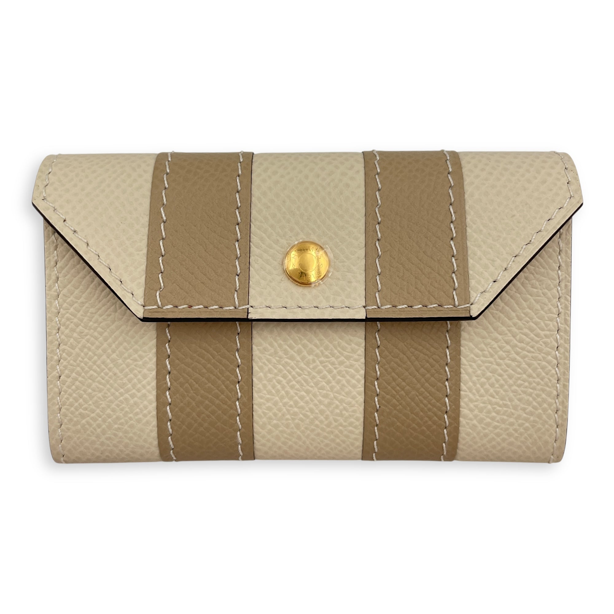 Kelly Pocket Trench/Craie Belt in Epsom, Gold hardware