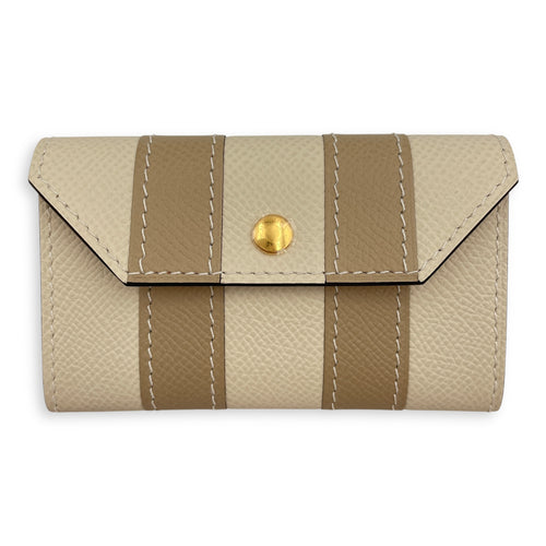 Kelly Pocket Trench/Craie Belt in Epsom, Gold hardware