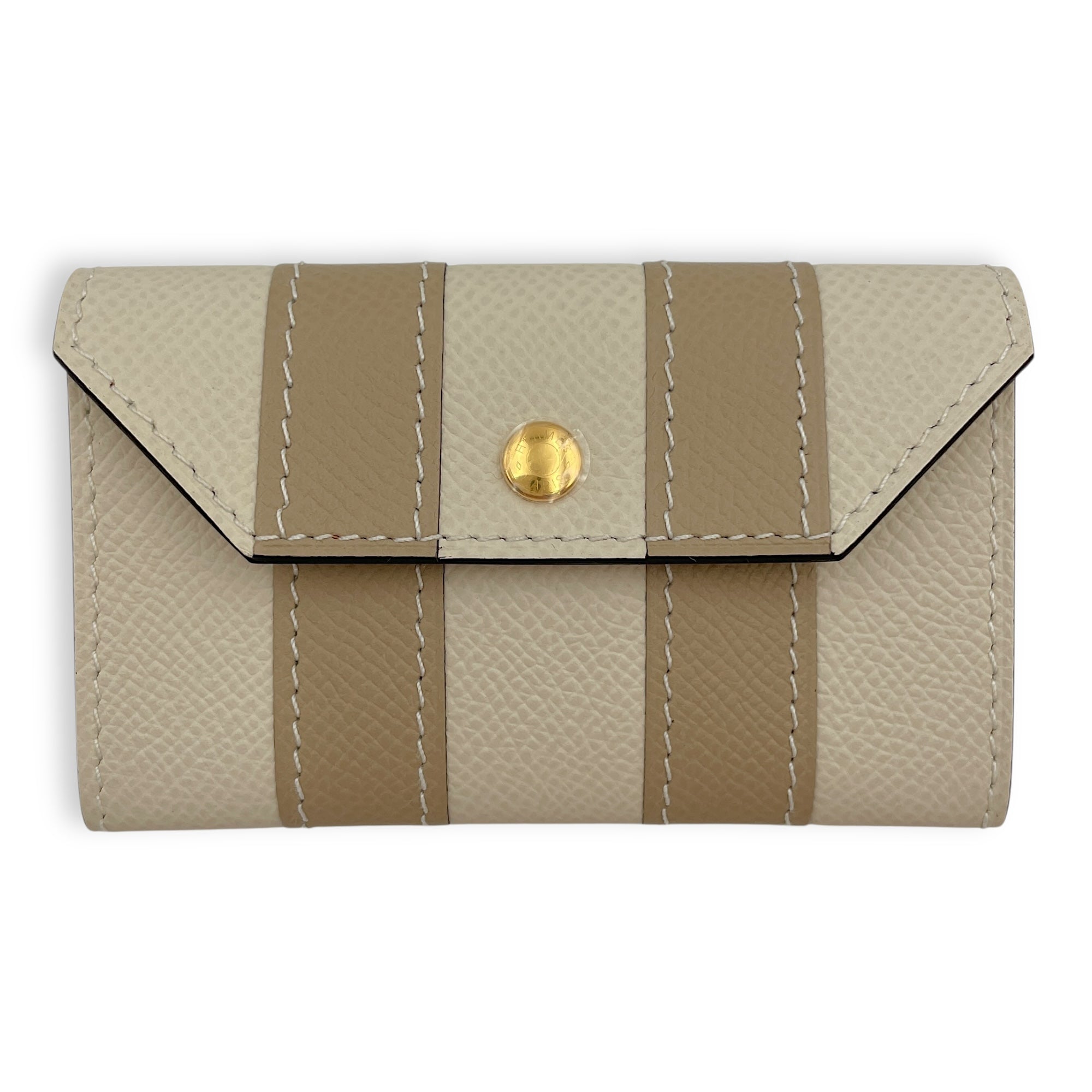 Kelly Pocket Trench/Craie Belt in Epsom, Gold hardware