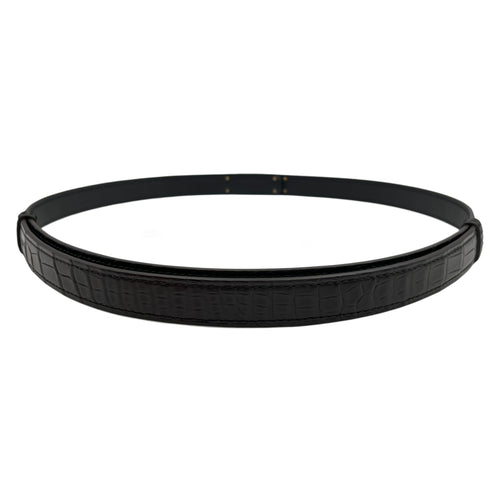 Kelly 18 Black Belt in Matte Alligator, Gold hardware