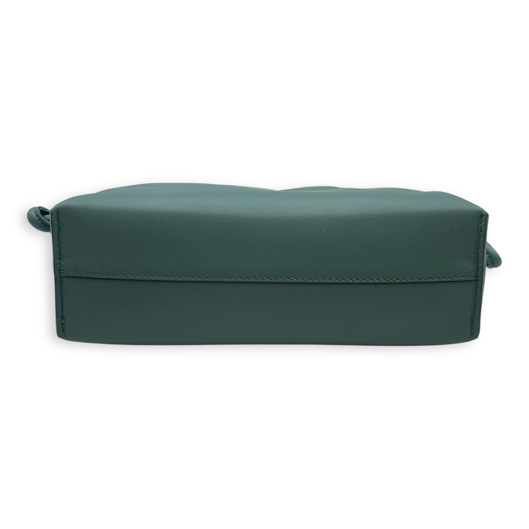 Flamenco Green Shoulder Bag in Nappa Leather, Gold hardware
