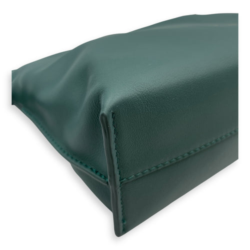 Flamenco Green Shoulder Bag in Nappa Leather, Gold hardware