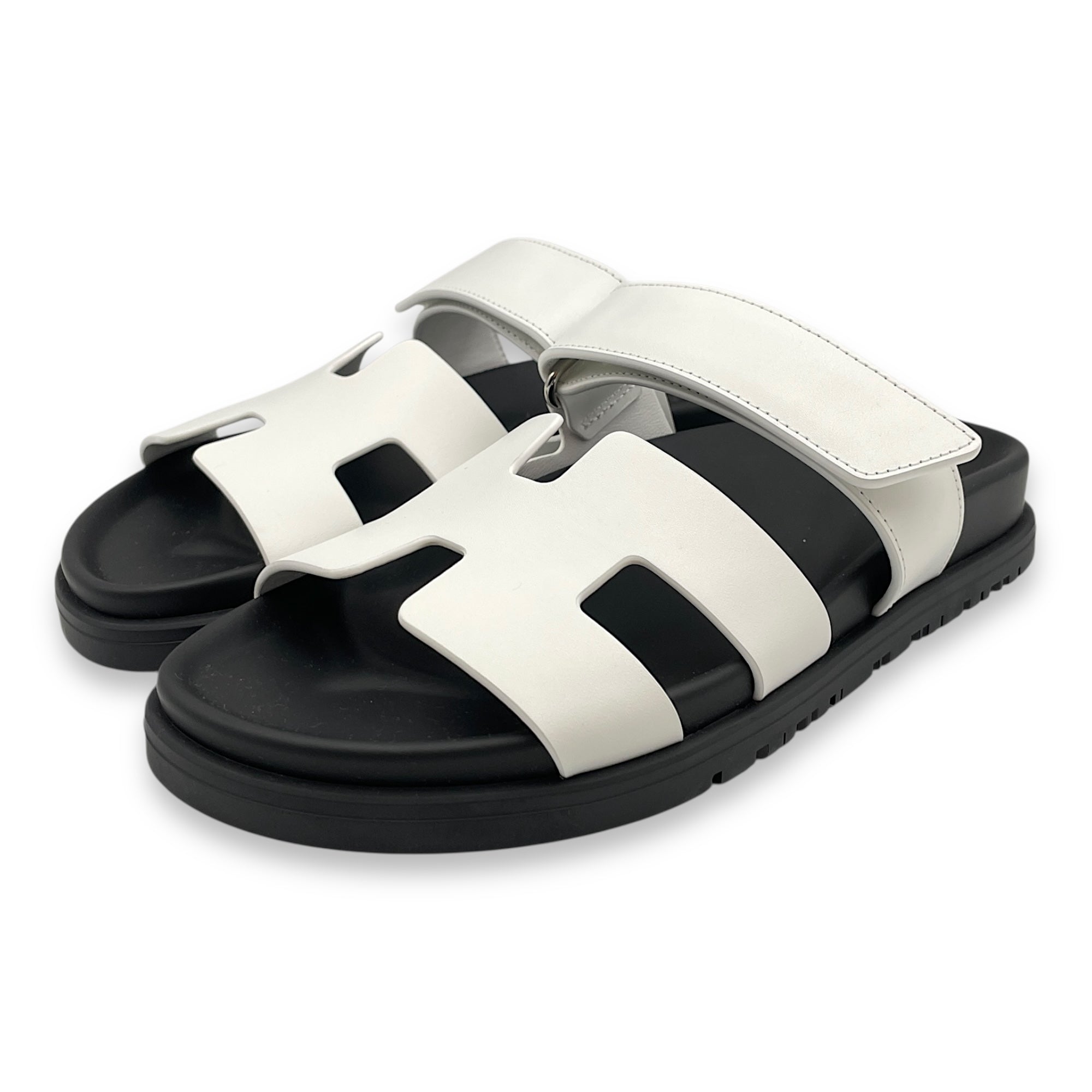 Chypre 36 Blanc Sandals in Calfskin