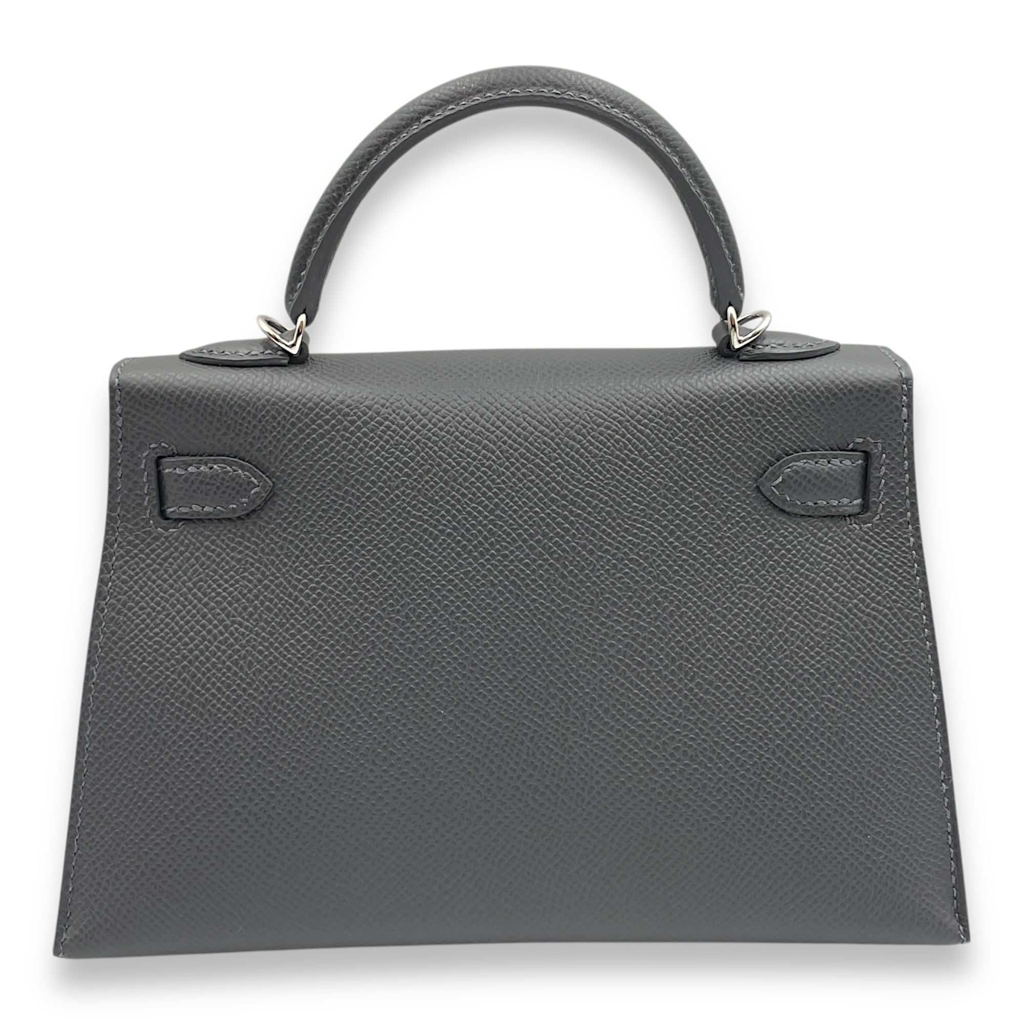 Sellier Kelly 20 Ardoise in Epsom, Electrum hardware
