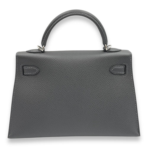 Sellier Kelly 20 Ardoise in Epsom, Electrum hardware