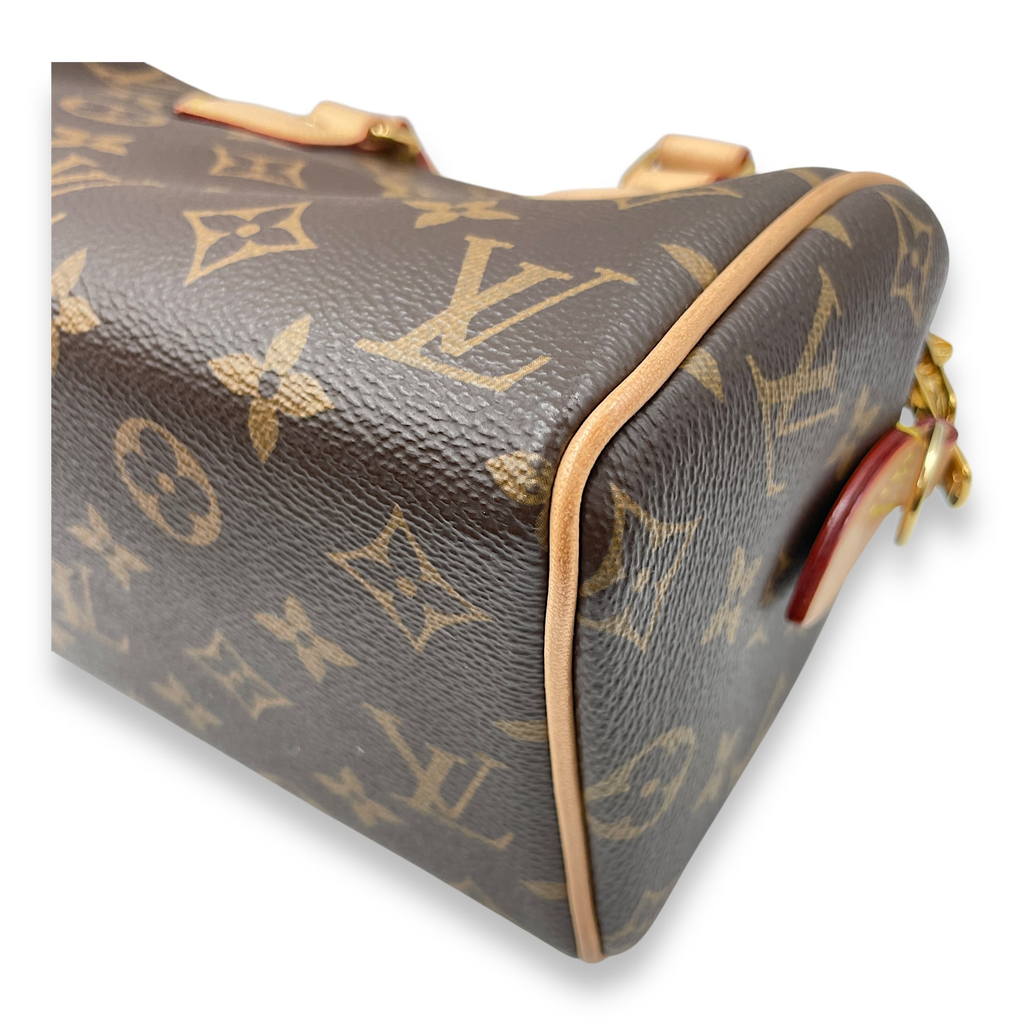 Monogram Speedy 20 Brown Monogram Crossbody Bag in Coated Canvas, Gold hardware