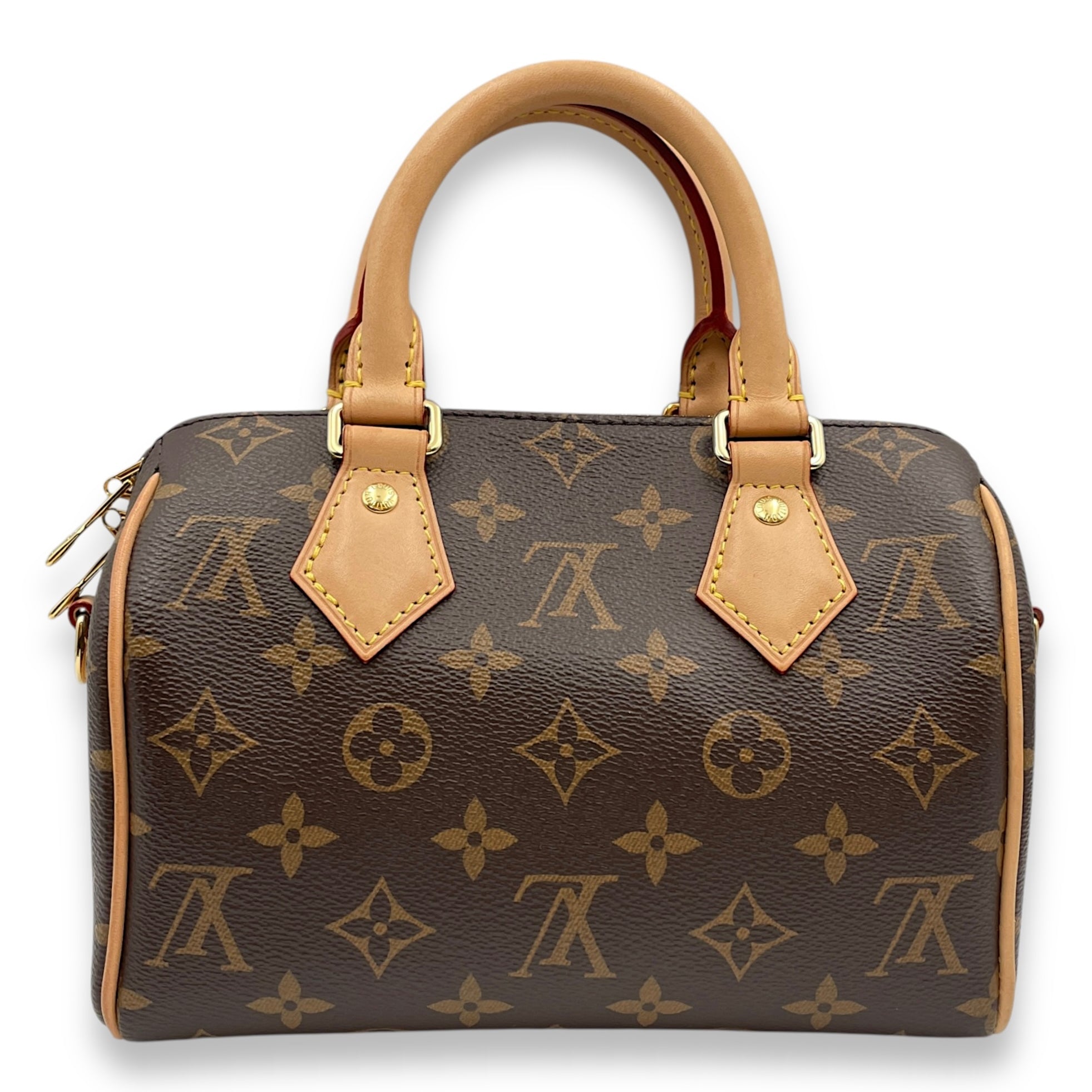 Monogram Speedy 20 Brown Monogram Crossbody Bag in Coated Canvas, Gold hardware