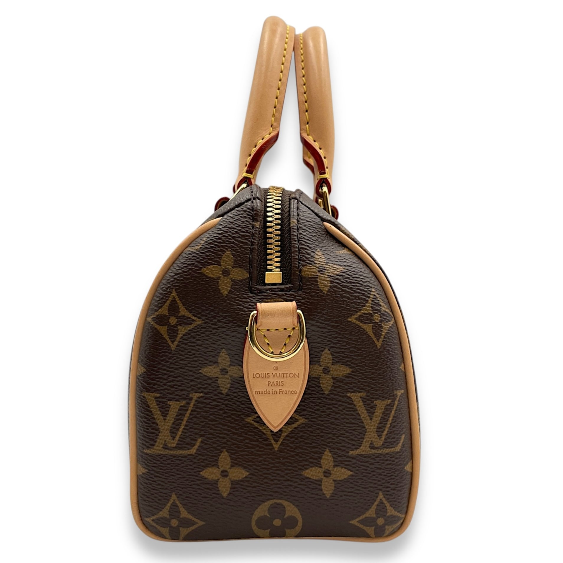 Monogram Speedy 20 Brown Monogram Crossbody Bag in Coated Canvas, Gold hardware
