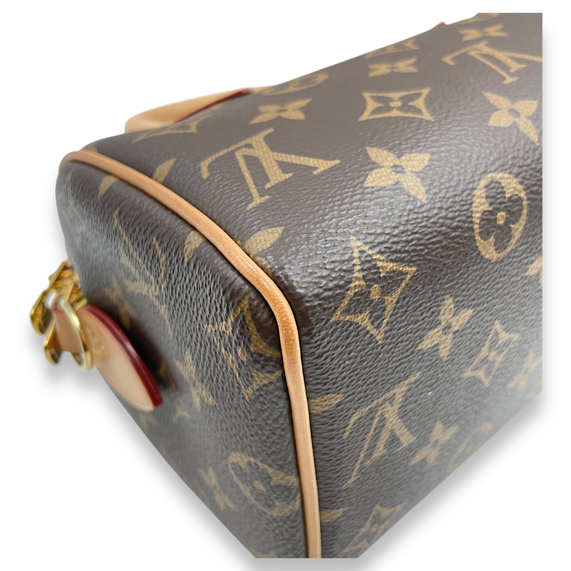 Monogram Speedy 20 Brown Monogram Crossbody Bag in Coated Canvas, Gold hardware