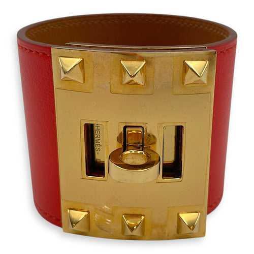 Kelly Dog Extreme  Small Capucine  Bracelet in Swift Gold hardware