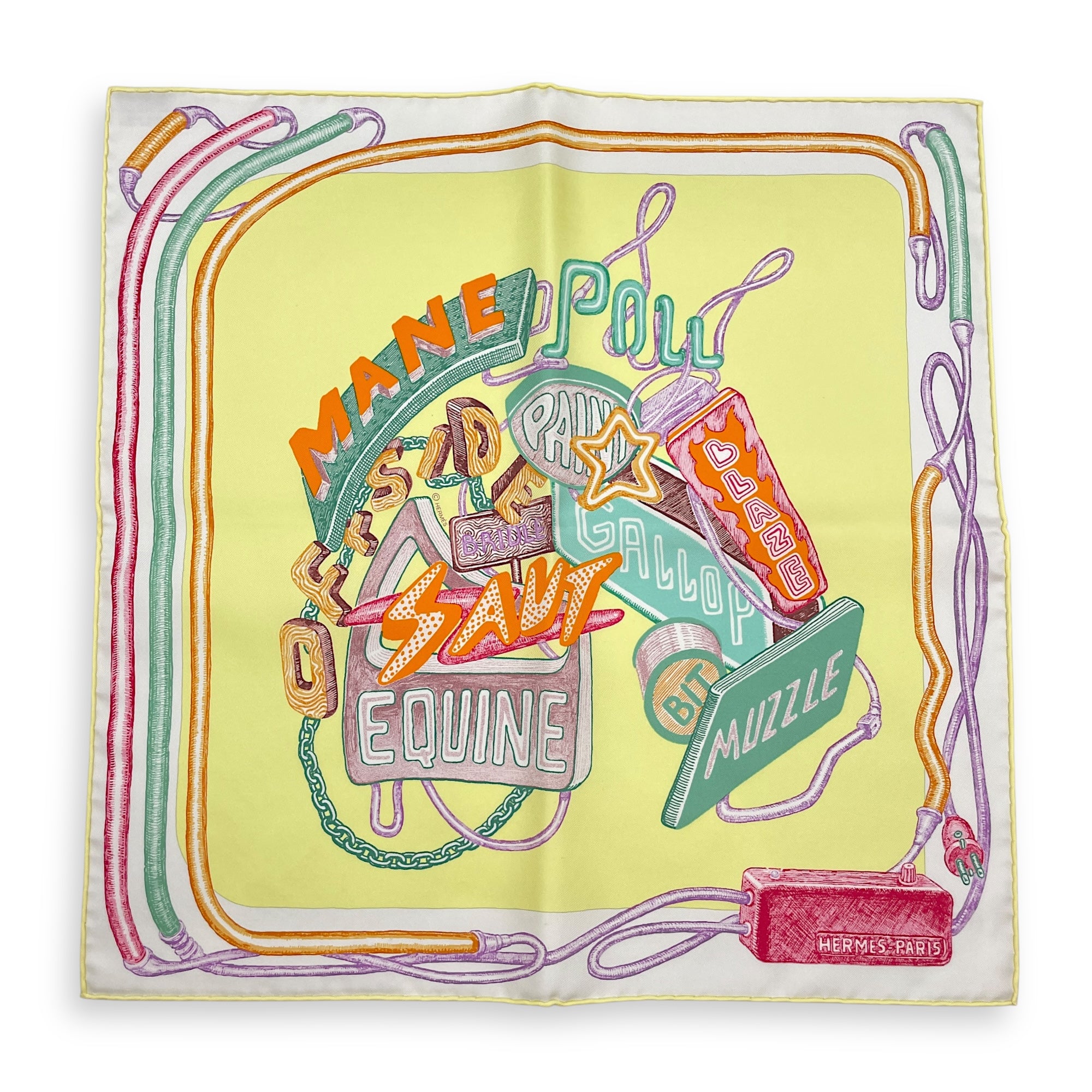 Chevaloscope Neon 45 Jaune/Violet Scarf
