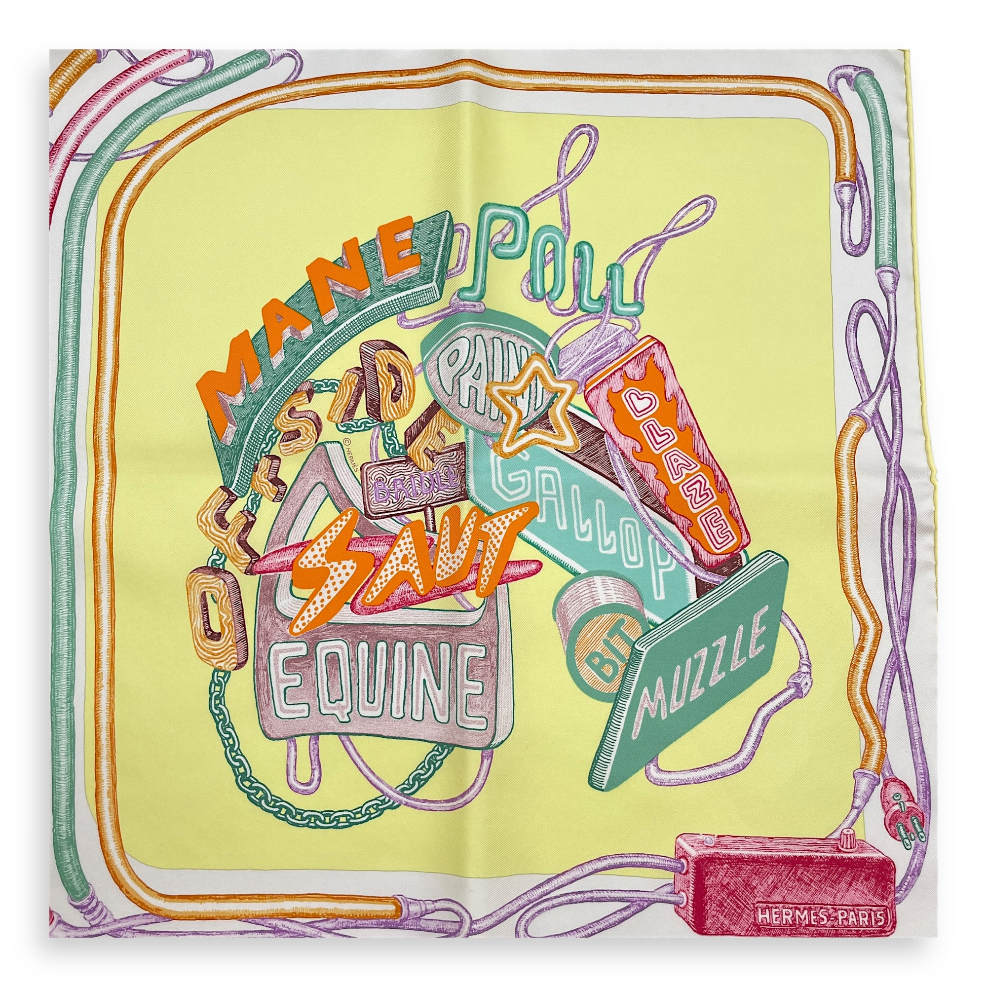 Chevaloscope Neon 45 Jaune/Violet Scarf