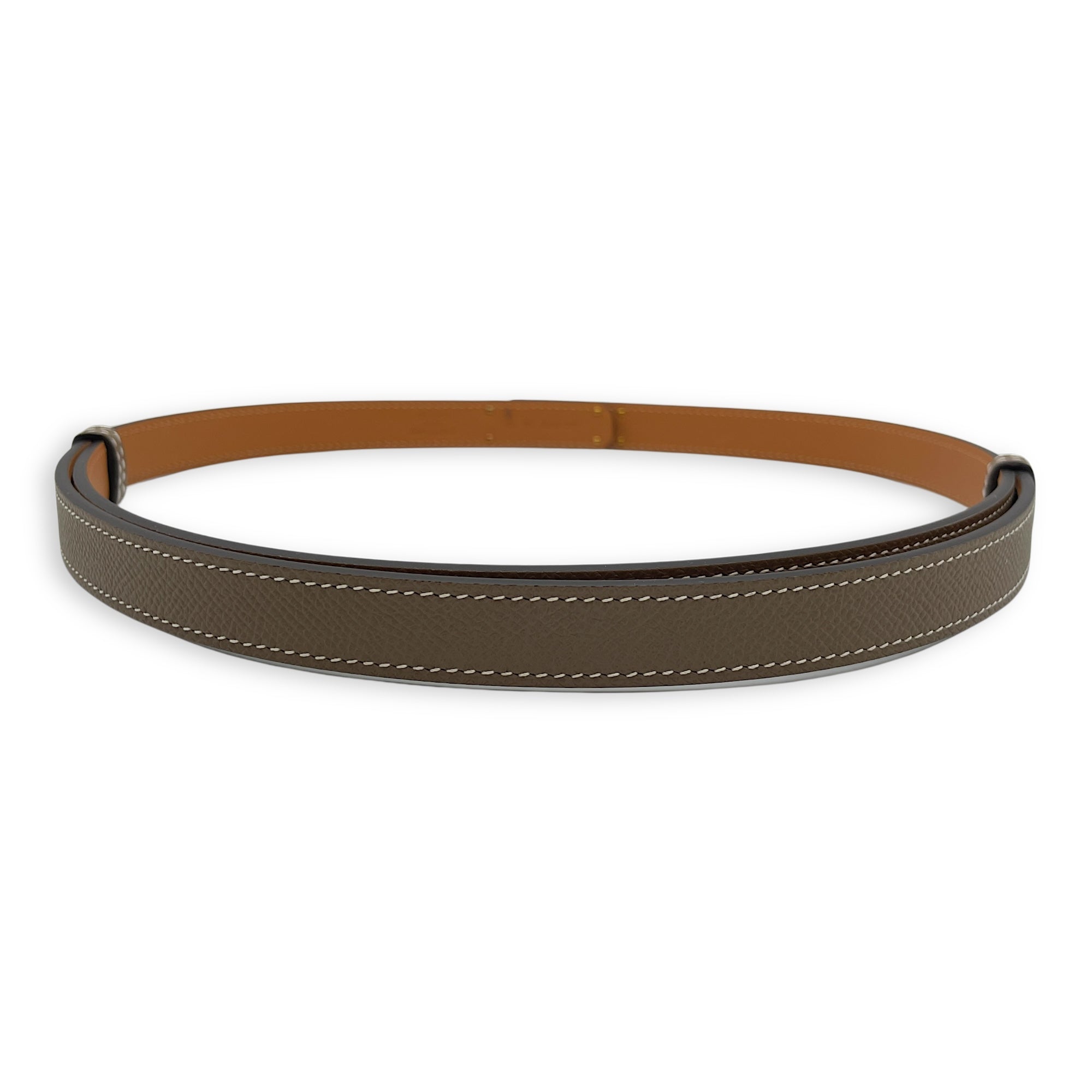 Kelly 18 Etoupe Belt in Epsom, Rose Gold hardware